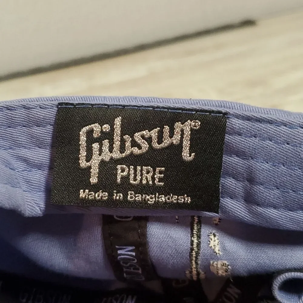 Gibson Pure Guitarists Baseball Cap‎ Hat Cornflower Blue w Crystals Bling Ladies